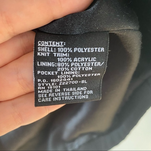 Jones New York Black Jacket with Snaps and Large Sweater Collar - Picture 6 of 13